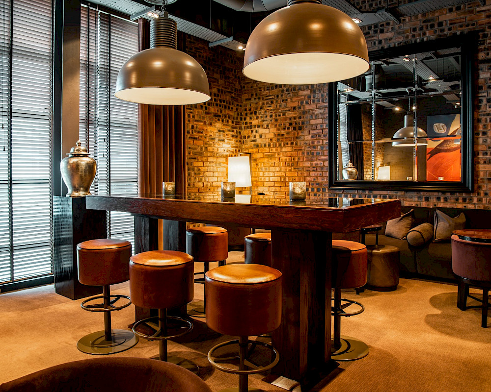 The moody lobby lounge at Dakota